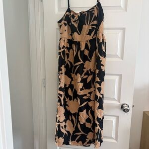 a new day Black and Tan Floral Slip Dress